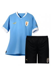 Uruguay Babytruitje Thuis tenue Kind WK 2022 Korte Mouw (+ Korte broeken)